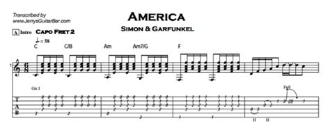 AMERICA CHORDS by Simon & Garfunkel @ Ultimate.